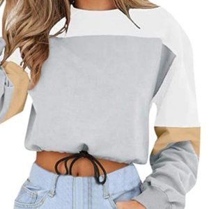 Women's long sleeve color block Pullover